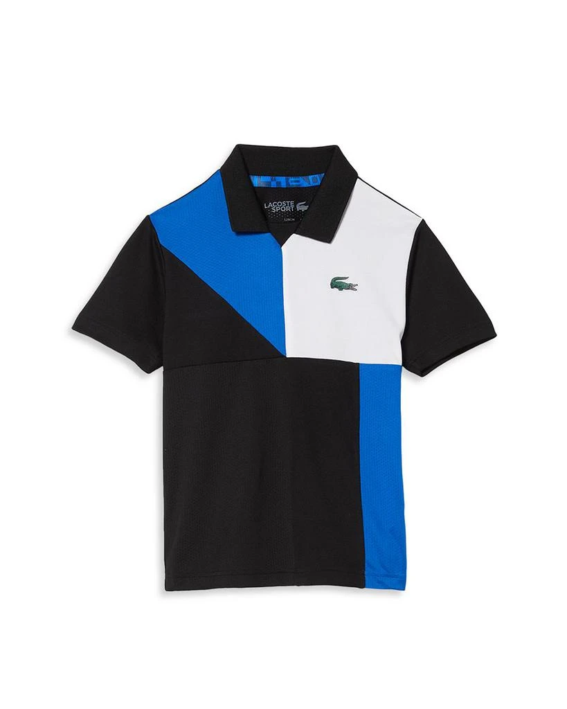 商品Lacoste|Boys' Short Sleeve Ribbed Polo - Little Kid, Big Kid,价格¥528,第1张图片