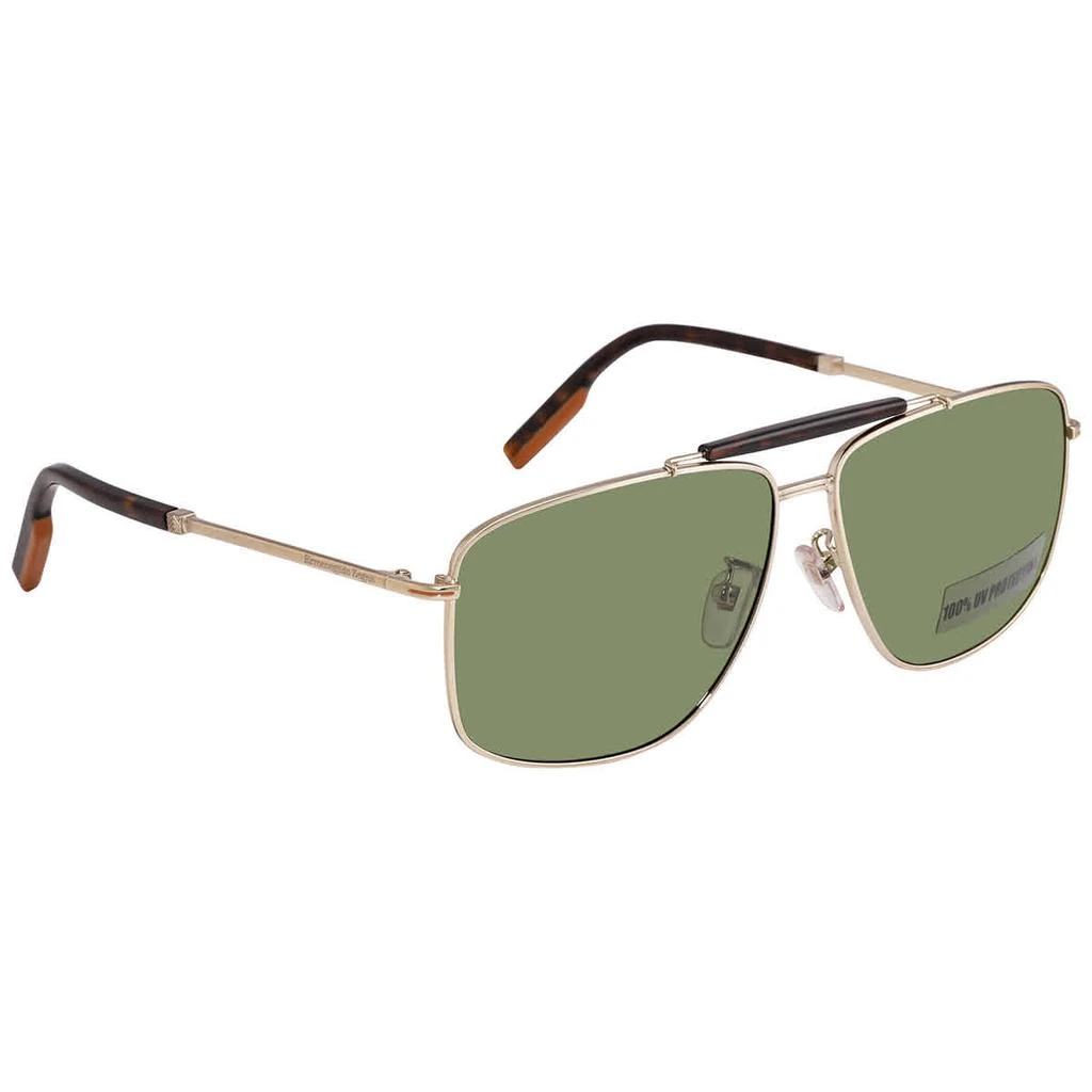 商品Zegna|Ermenegildo Zegna Green Navigator Mens Sunglasses EZ0160-D 32N 62,价格¥667,第1张图片