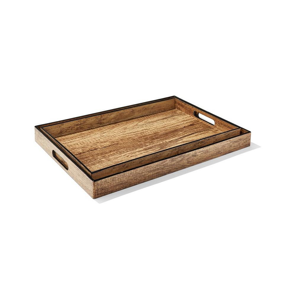 商品American Atelier|Poplar Finished with Rim Trays Set, 2 Piece,价格¥827,第1张图片