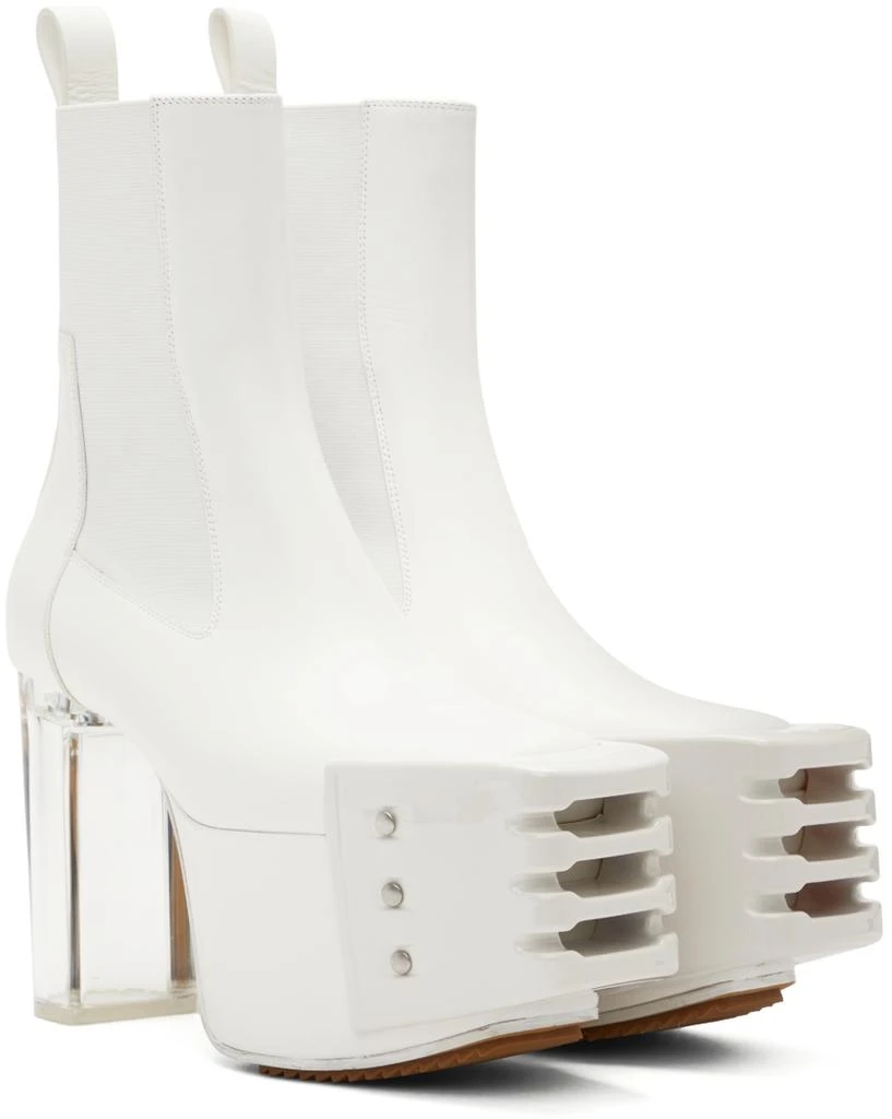 商品Rick Owens|White Platform Grilled Chelsea Boots,价格¥7662,第4张图片详细描述