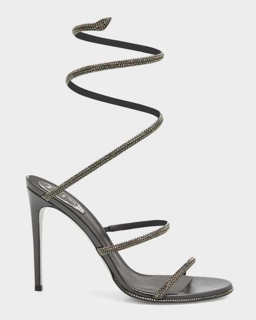 商品Rene Caovilla|Cleo Snake Strass Stiletto Sandals,价格¥11262,第1张图片