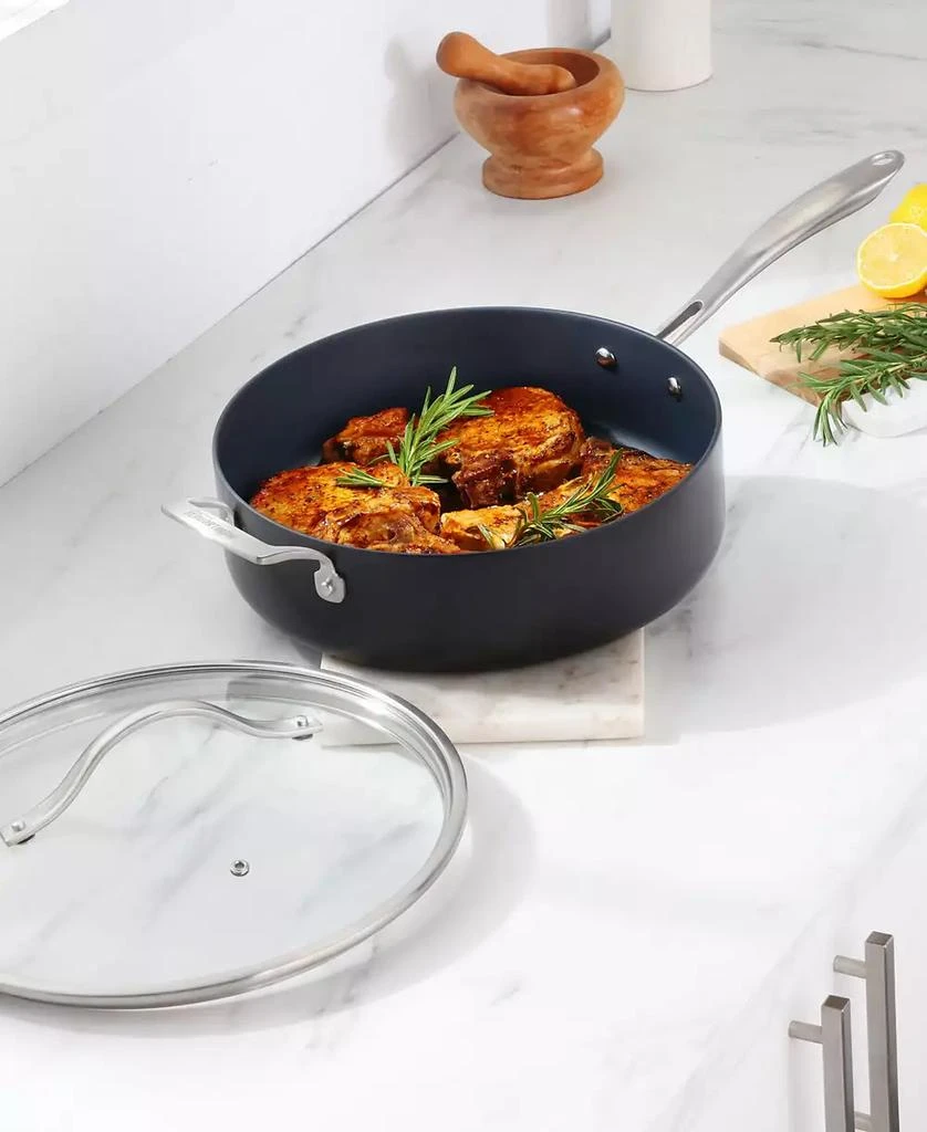 商品Guy Fieri|Flavortown Hard-Anodized Laser Titanium Aluminum 5-Qt. Sauté Pan with lid,价格¥1111,第2张图片详细描述