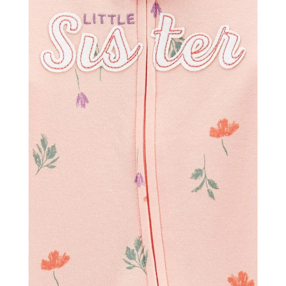 商品Carter's|Baby Girls Little Sister Zip Up Cotton Sleep and Play,价格¥80,第2张图片详细描述