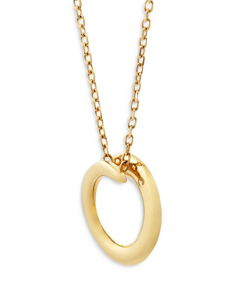 18K Yellow Gold Like Diamond Pavé Circle Pendant Necklace, 14-16" - Exclusive, Italy Campaign 商品