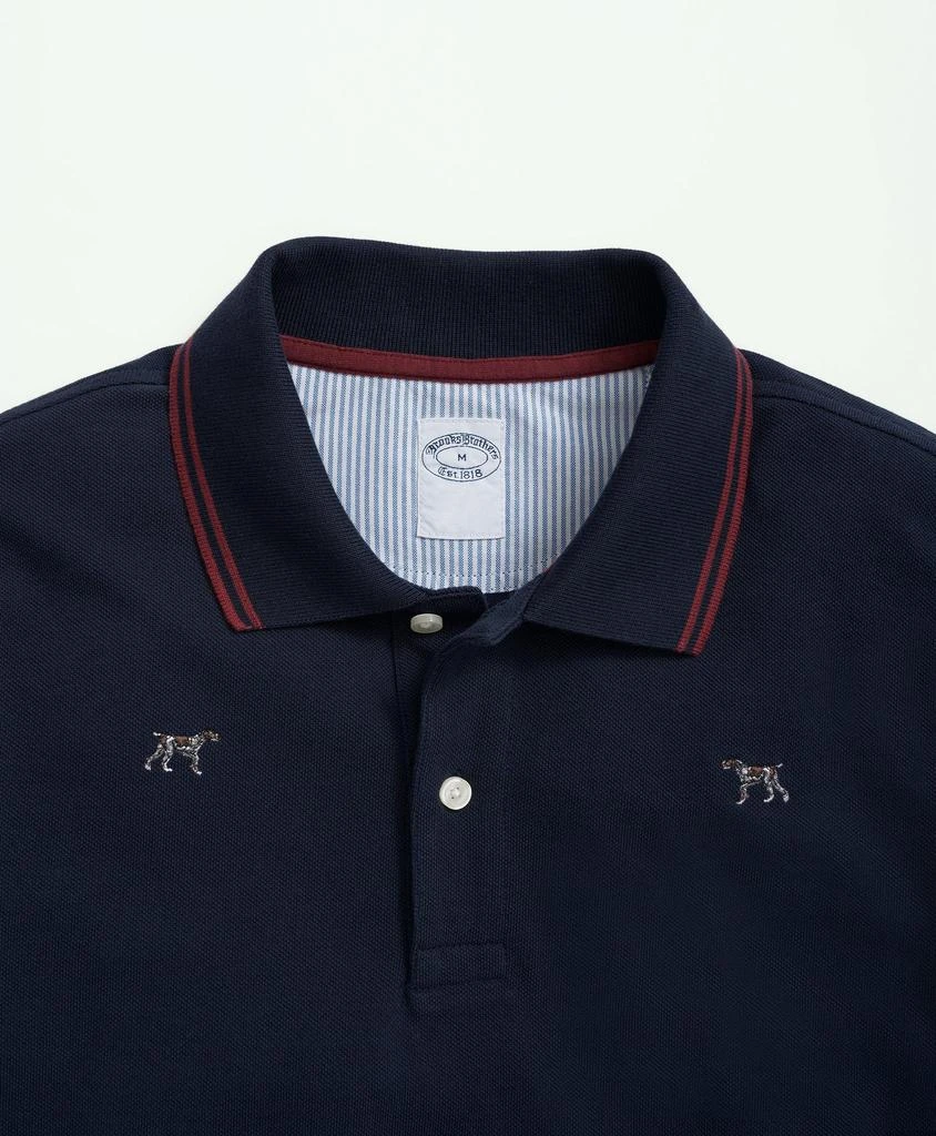 商品Brooks Brothers|Cotton Pique Long-Sleeve Embroidered Dog Polo Shirt,价格¥496,第2张图片详细描述