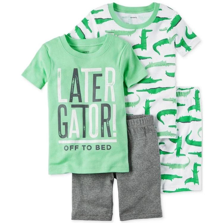 商品Carter's|男婴4-Pc. Later Gator Cotton Pajama Set, Baby Boys (0-24 months),价格¥57,第2张图片详细描述