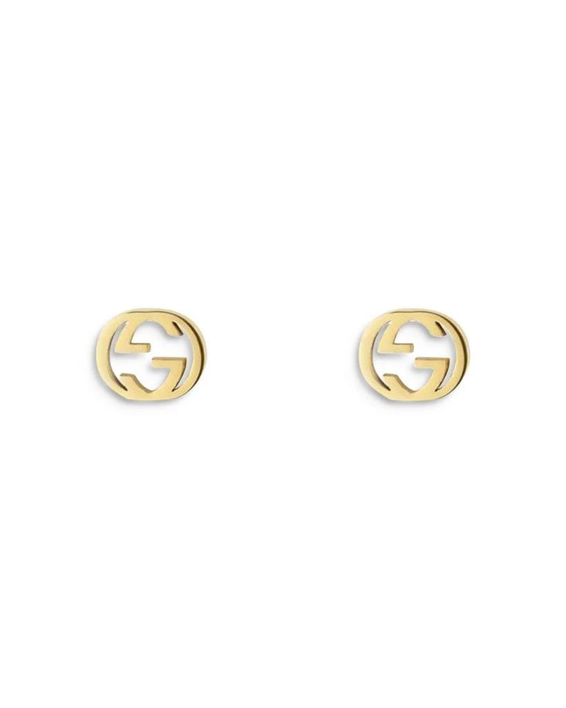 商品Gucci|18K Yellow Gold Interlocking G Stud Earrings,价格¥5761,第1张图片