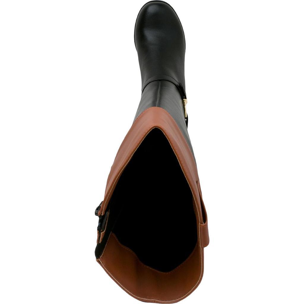 商品Karen Scott|Karen Scott Womens Vickyy Faux Leather Stacked Heel Knee-High Boots,价格¥98,第5张图片详细描述
