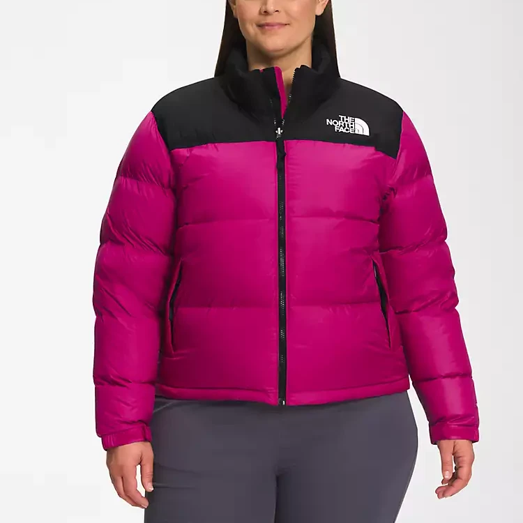 商品[国内直发] The North Face|北面 1996系列 服装系列 印花小Logo拉链立领夹克羽绒服 冬季 女款 紫红色,价格¥1273,第3张图片详细描述