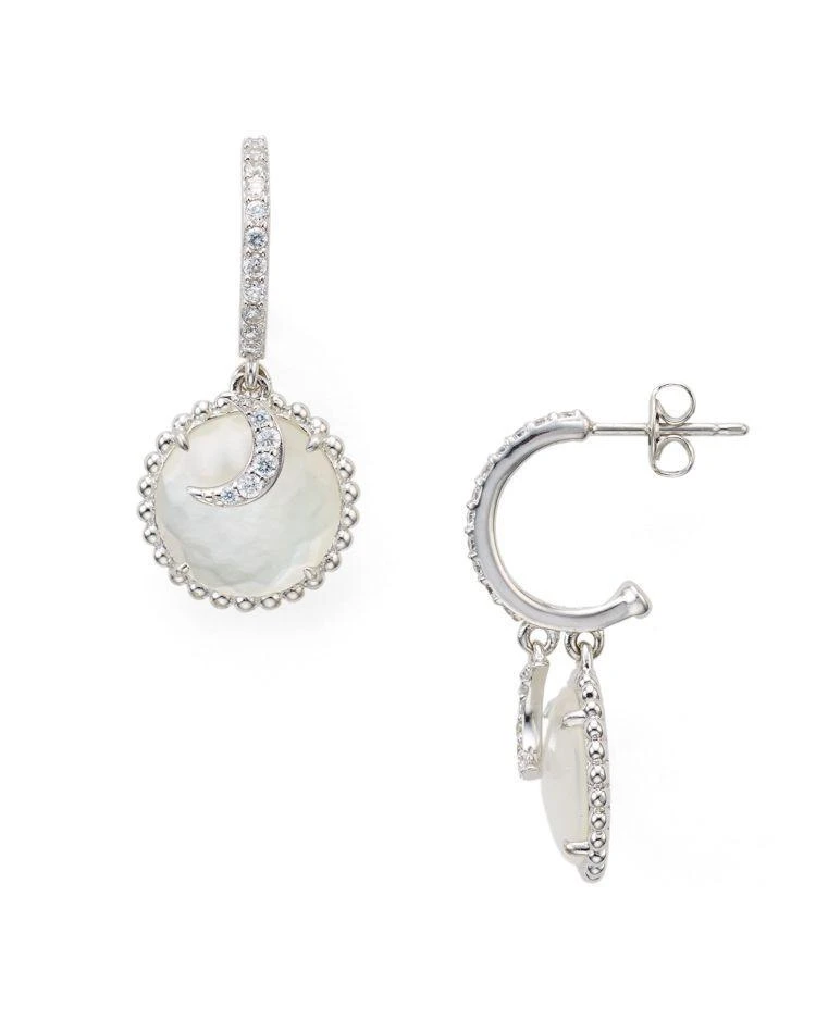 商品Nadri|Caviar Disc Crescent Earrings,价格¥570,第1张图片