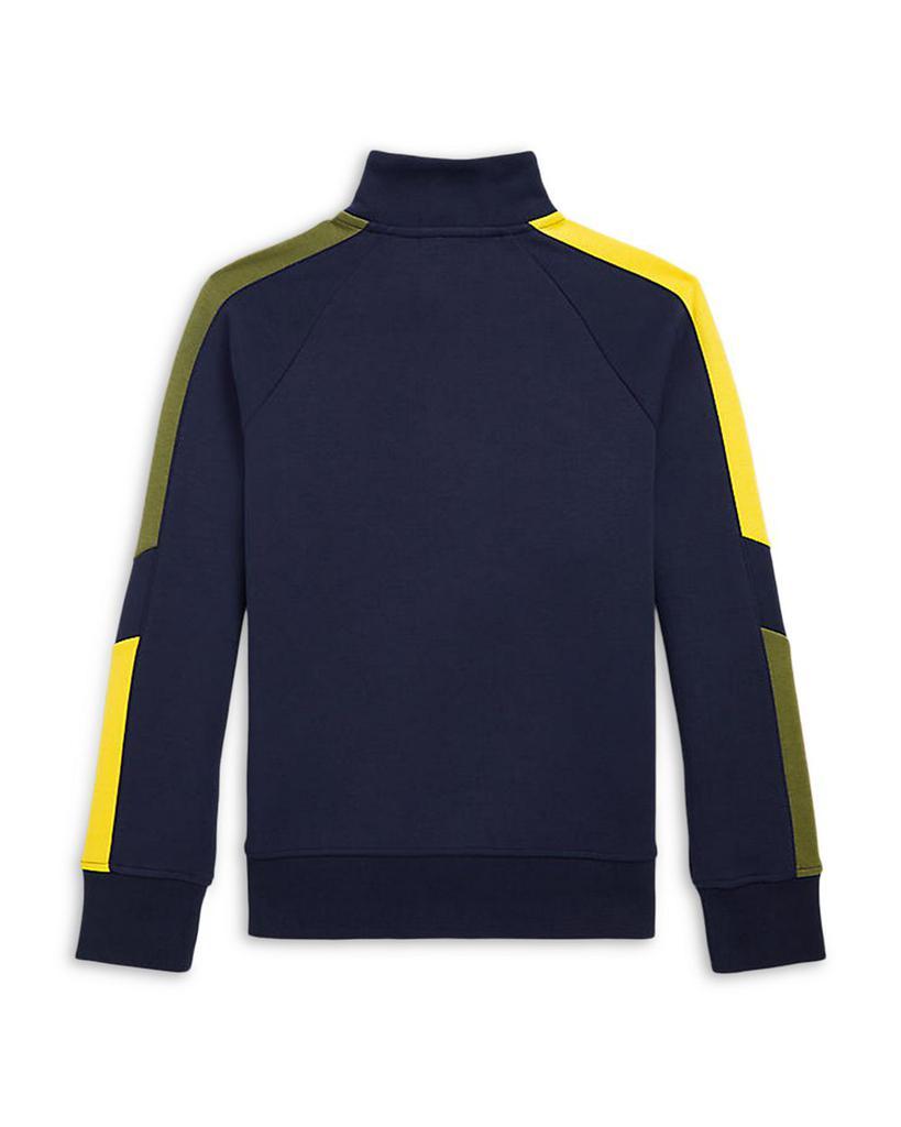 商品Ralph Lauren|Boys' Double Knit Quarter Zip Sweatshirt - Little Kid, Big Kid,价格¥498-¥538,第4张图片详细描述