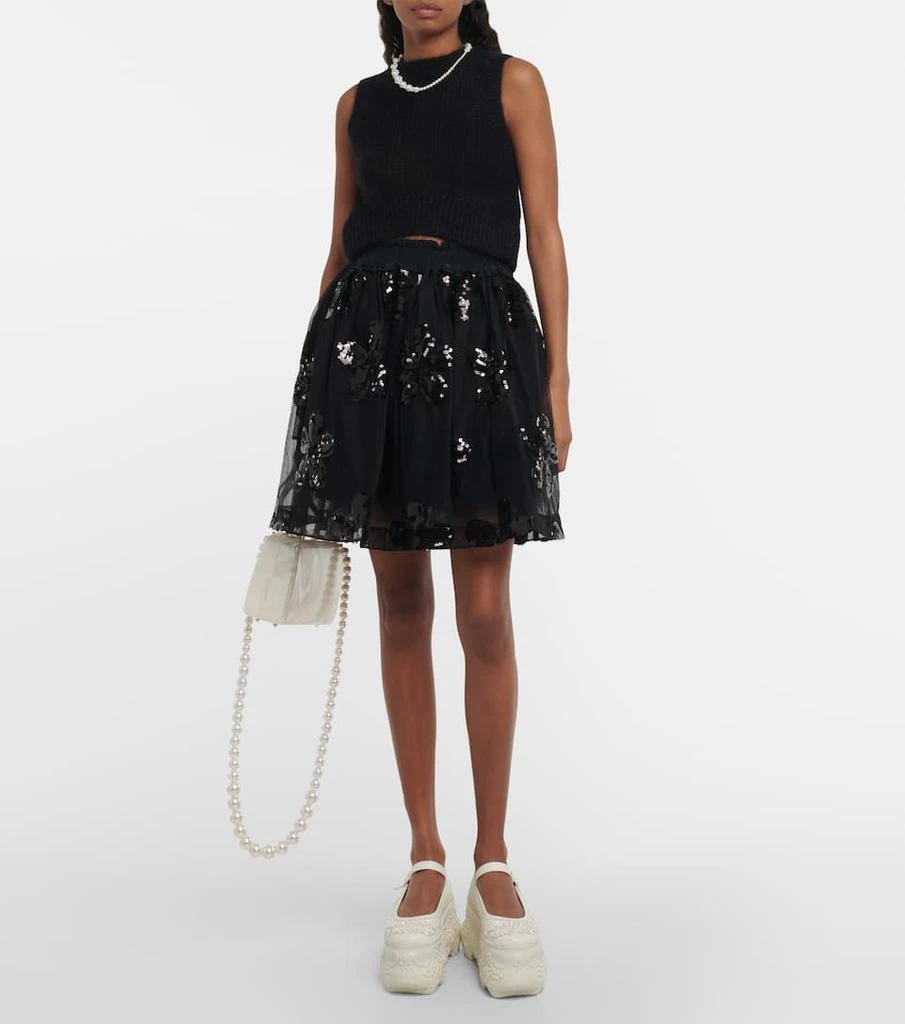 商品Simone Rocha|Sequined tulle miniskirt,价格¥4359,第2张图片详细描述