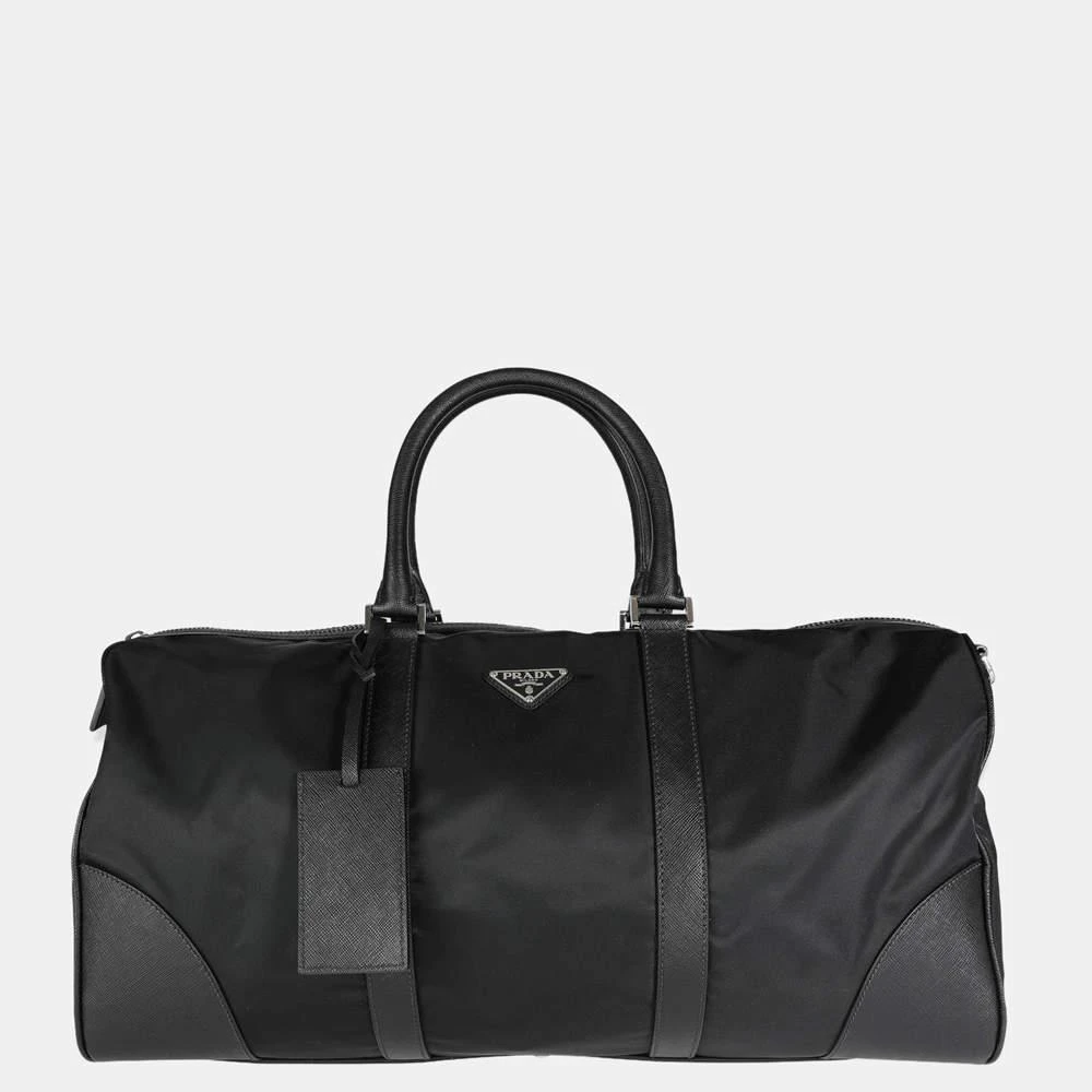 商品[二手商品] Prada|Prada Black Saffiano Leather Tessuto Duffle Bag,价格¥14735,第1张图片