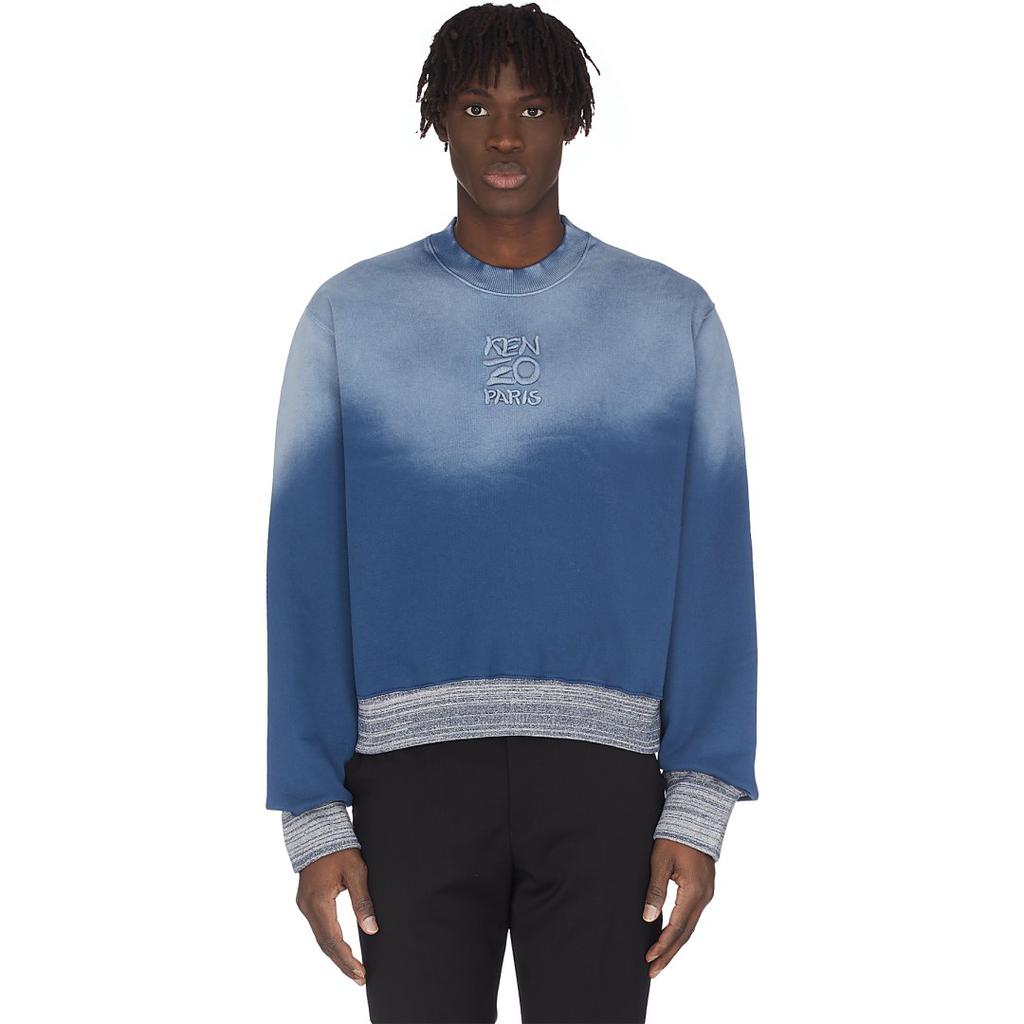 Logo Faded Pullover Sweater - Duck Blue商品第1张图片规格展示