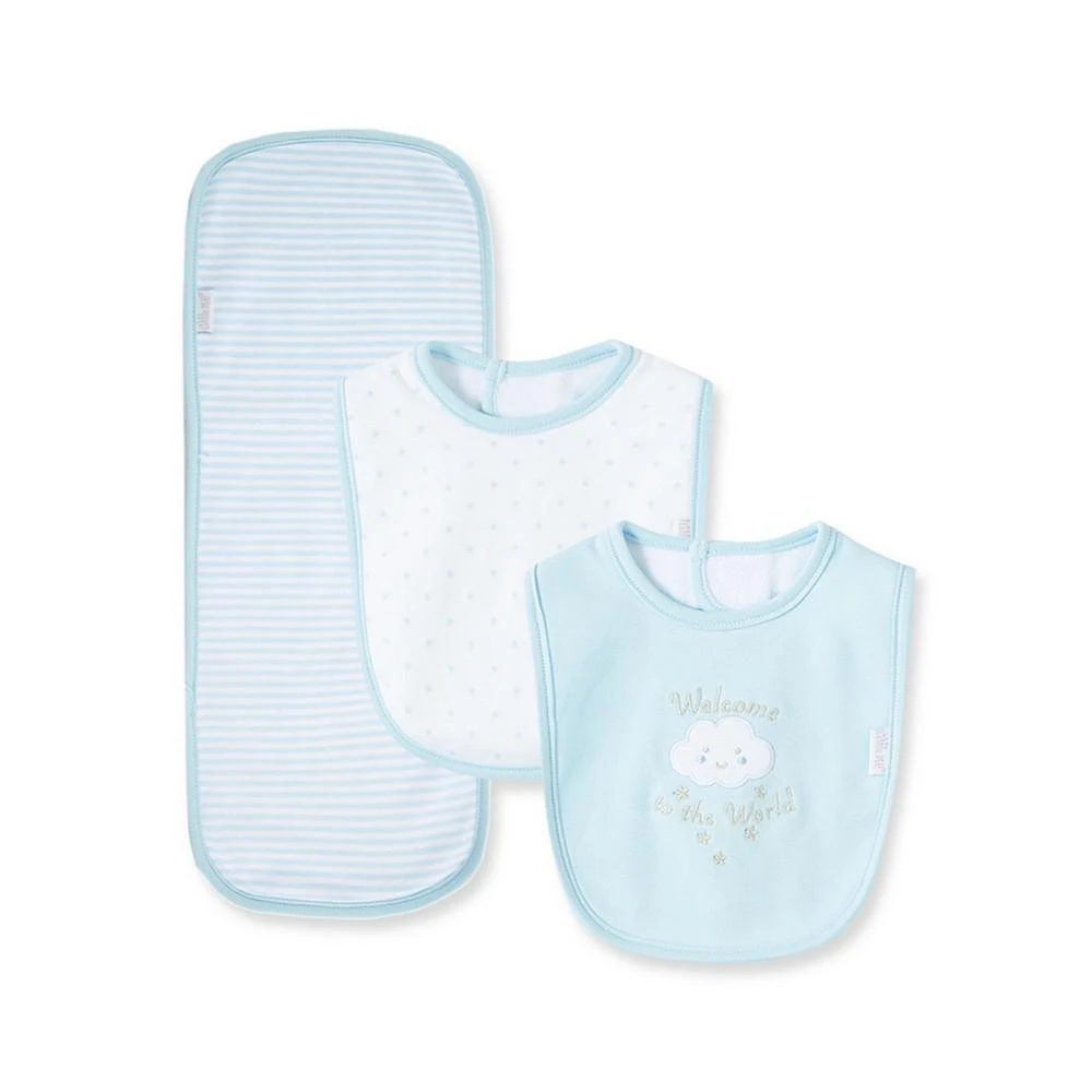 商品Little Me|Baby Boys Welcome to the World Bib and Burp Set, 3 Piece Set,价格¥100,第1张图片