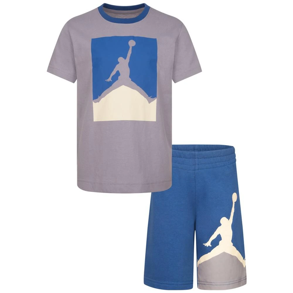 商品Jordan|Little Boys Jumpman T-shirt and French Terry Shorts, 2 Piece Set,价格¥200,第1张图片