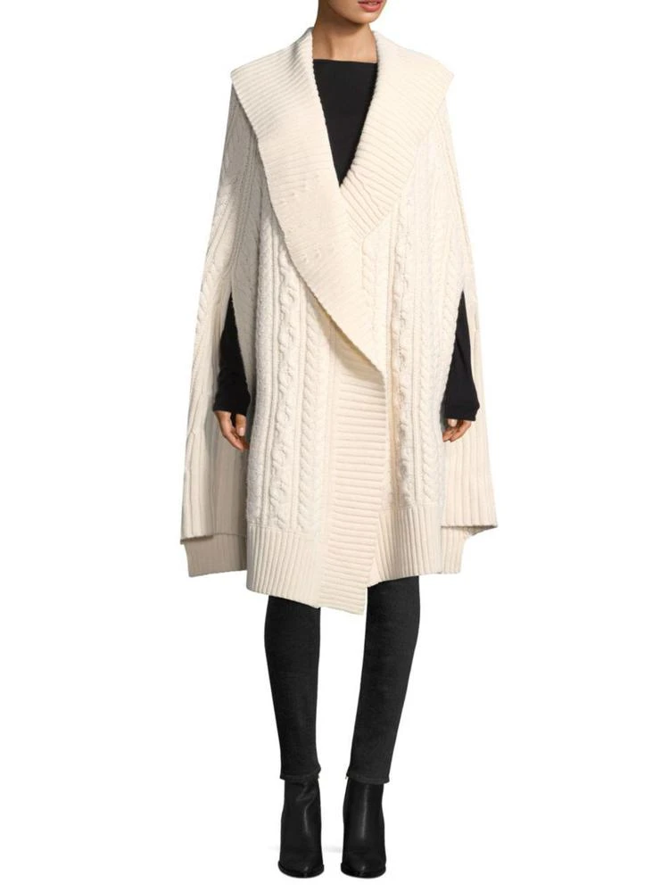 商品Burberry|Cable Knit Wool & Cashmere Poncho,价格¥9844,第1张图片