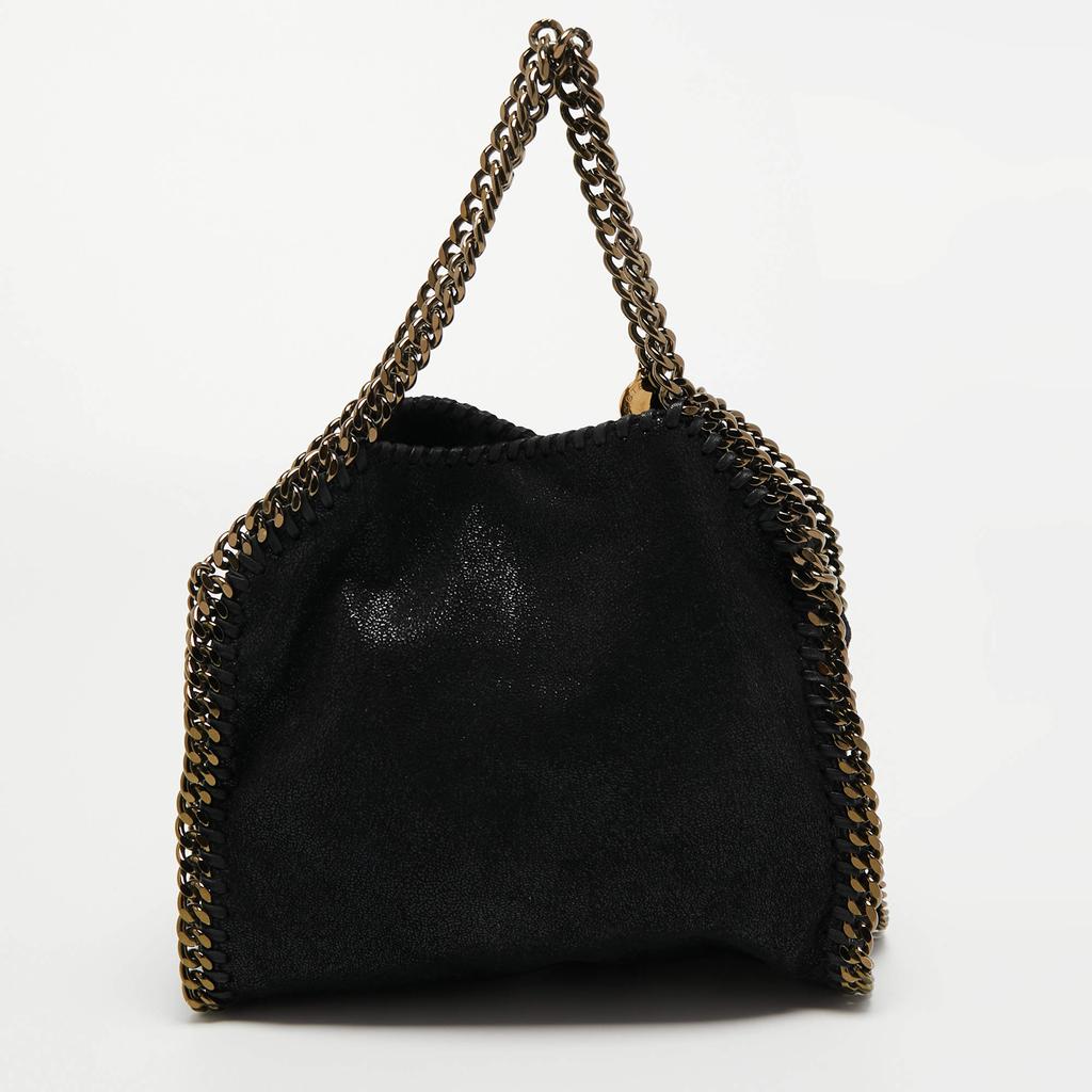 Stella McCartney Black Faux Leather Mini Falabella Tote商品第4张图片规格展示