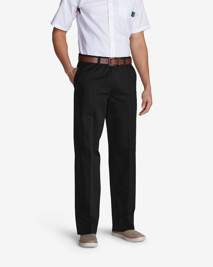 商品Eddie Bauer|Men&#39;s Wrinkle-Free Relaxed Fit Comfort Waist Flat Front Casual Performance Chino Pants,价格¥485,第2张图片详细描述