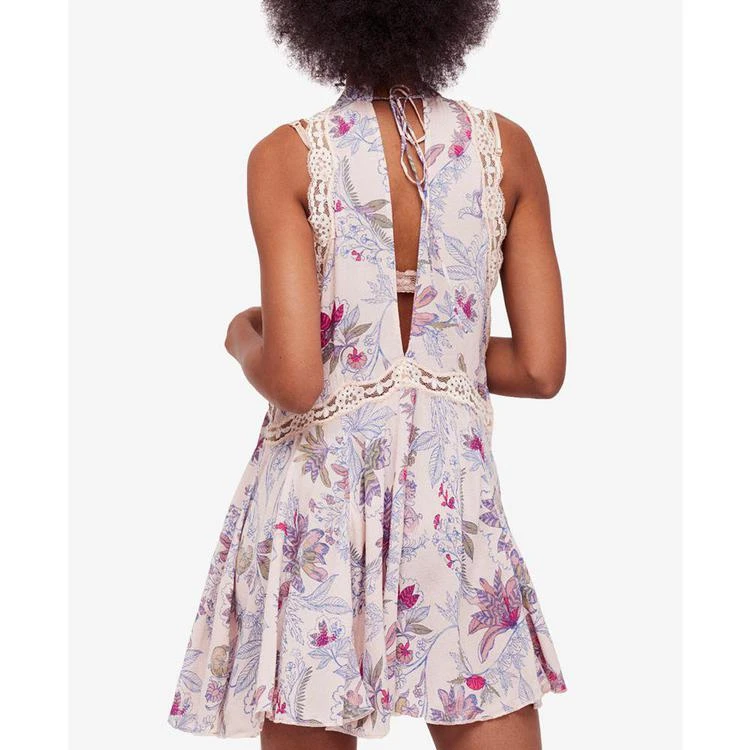 商品Free People|She Moves Printed Lace-Trim Slip Dress,价格¥262,第4张图片详细描述