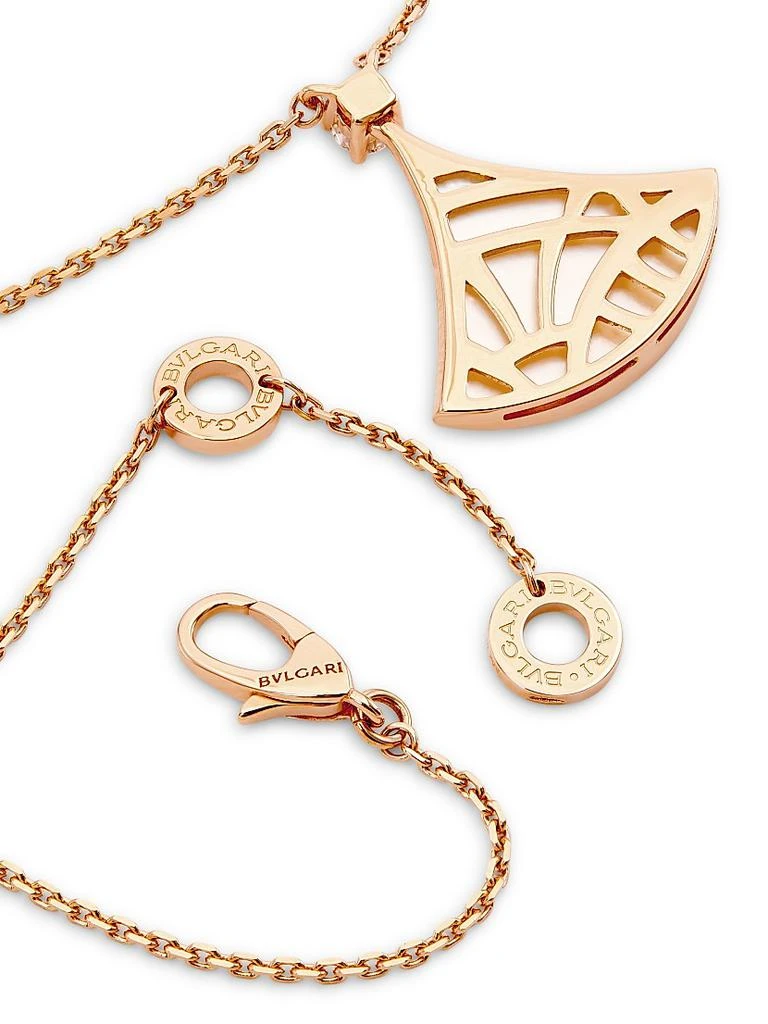 商品BVLGARI|​Divas' Dream 18K Rose Gold, Mother-Of-Pearl & 0.10 TCW Diamond Pendant Necklace,价格¥25016,第3张图片详细描述