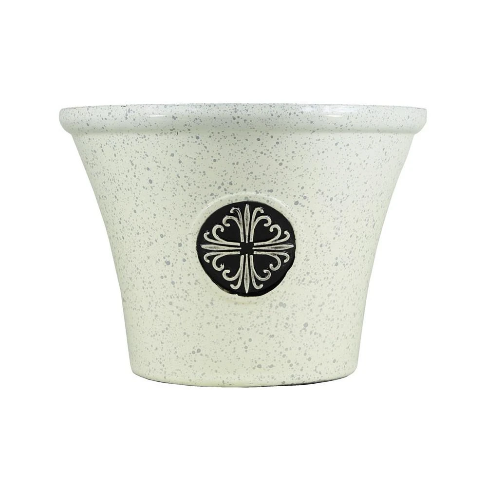 商品Garden Elements|Logo Large Plastic Modern Planter Beige 14.75 Inches,价格¥188,第1张图片