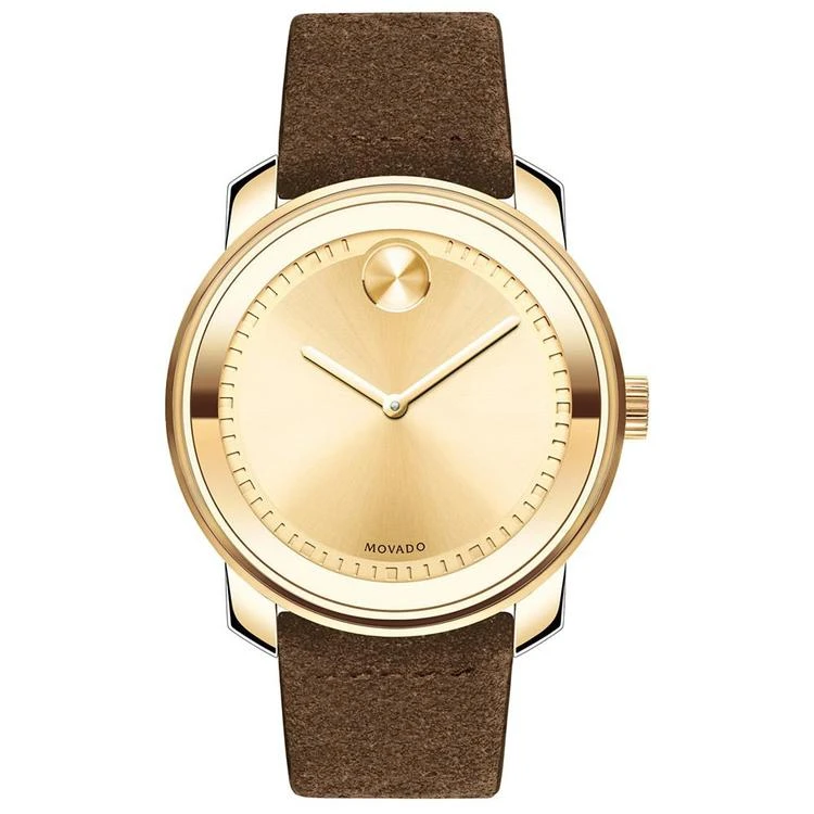 商品Movado|女士波特 麂皮腕带手表 43mm,价格¥3115,第1张图片