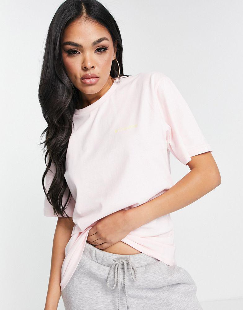 商品Columbia|Columbia Unionville back print t-shirt in light pink Exclusive at ASOS,价格¥221,第4张图片详细描述