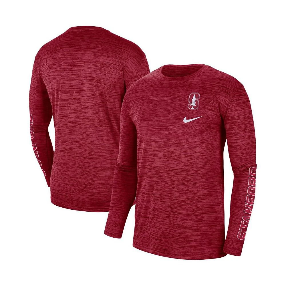 商品NIKE|Men's Cardinal Stanford Cardinal Velocity Legend Team Performance Long Sleeve T-shirt,价格¥302,第1张图片