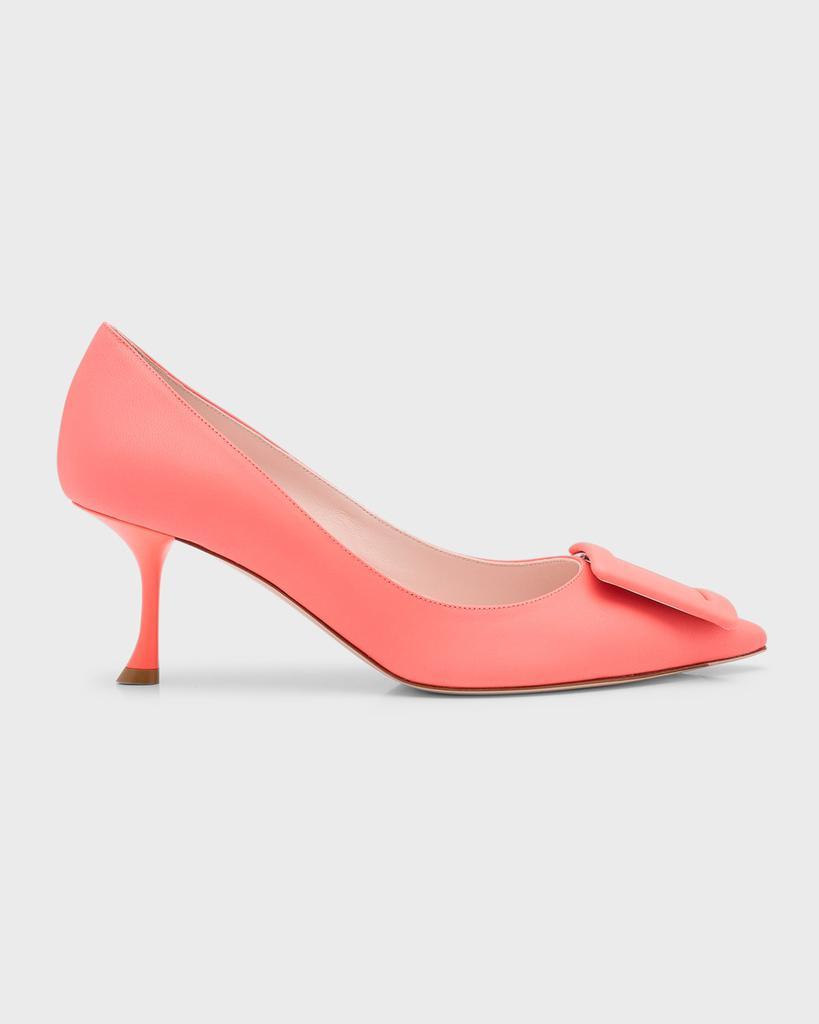 商品Roger Vivier|Viv In The City Leather Buckle Pumps,价格¥6671,第1张图片