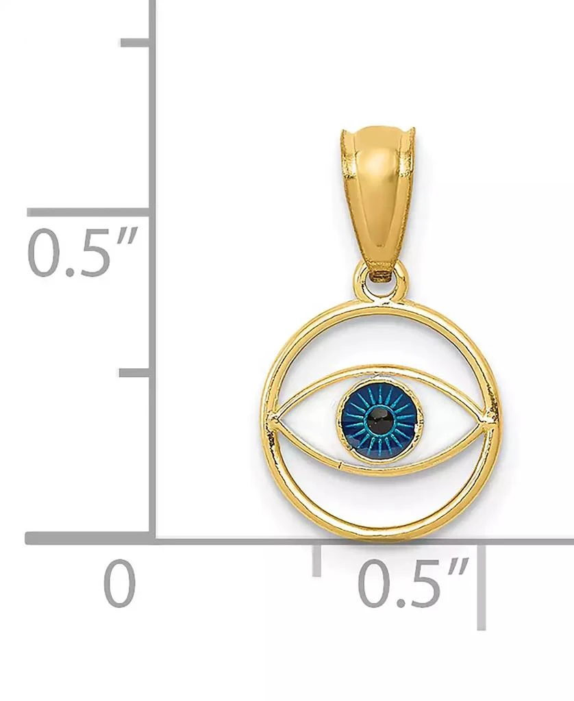 商品Macy's|Evil Eye Charm Pendant in 14k Gold and Enamel,价格¥823,第3张图片详细描述