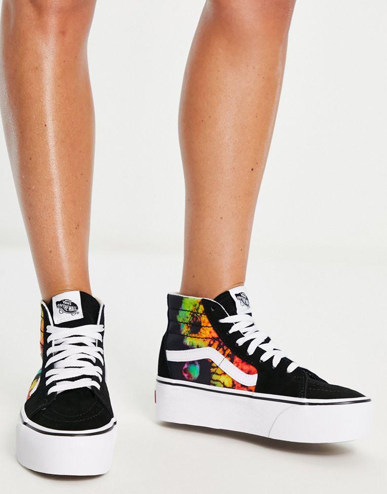 Vans SK8-Hi tapered stackform tie dye trainers in multi商品第2张图片规格展示