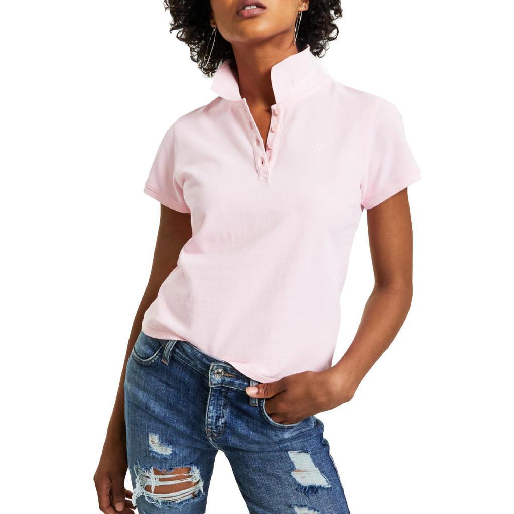 商品GUESS|Guess Womens Cotton Collar Polo Top,价格¥104-¥133,第1张图片