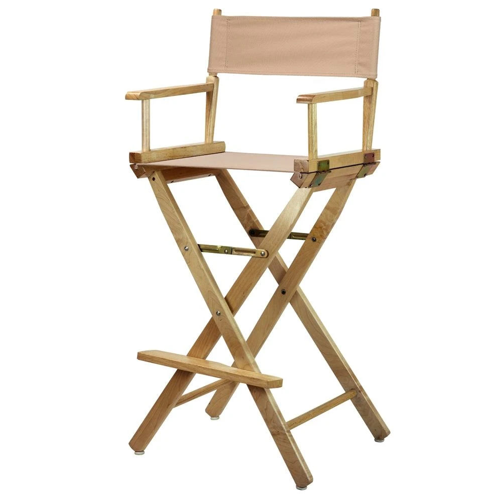 商品Casual Home|30" Director's Chair Natural Frame-Tan Canvas,价格¥776,第2张图片详细描述