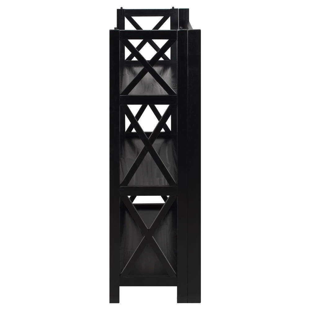 商品Casual Home|Montego 3-Shelf Folding Bookcase -Black,价格¥873,第3张图片详细描述