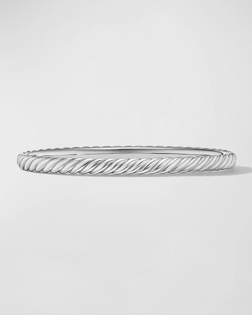 商品David Yurman|Sculpted Cable Bracelet in 18K White Gold, 4.5mm,价格¥30357,第1张图片