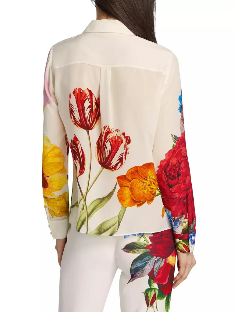 商品Alice + Olivia|Willa Floral Silk Blouse,价格¥1593,第5张图片详细描述