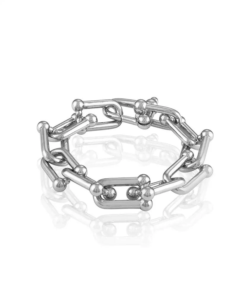 商品OMA THE LABEL|Kosi Bracelet in White Gold-Plated Brass,价格¥707,第2张图片详细描述