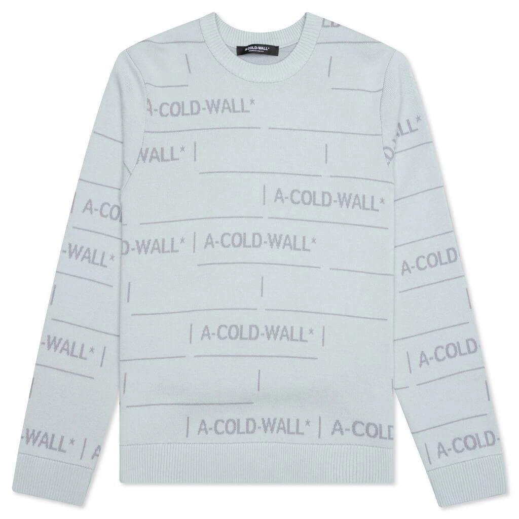 商品A-COLD-WALL*|A-Cold-Wall Chain Jacquard Knit - Ice Grey,价格¥2163,第1张图片