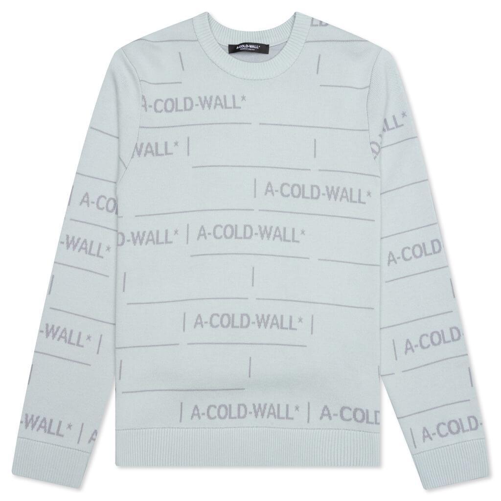 商品A-COLD-WALL*|A-Cold-Wall Chain Jacquard Knit - Ice Grey,价格¥4285,第1张图片