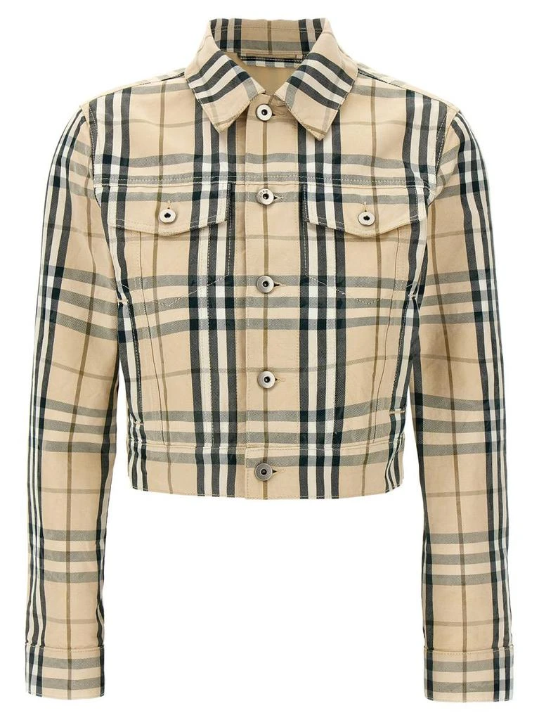 商品Burberry|Burberry Check Denim Jacket,价格¥8408,第1张图片