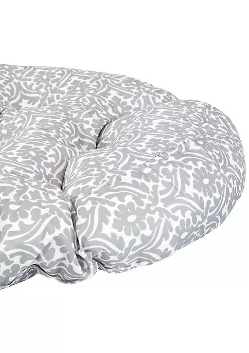 商品belk|Decor Sunnydaze Polyester Large Round Floor Cushion   Set Of 2   Gray Damask,价格¥607,第3张图片详细描述