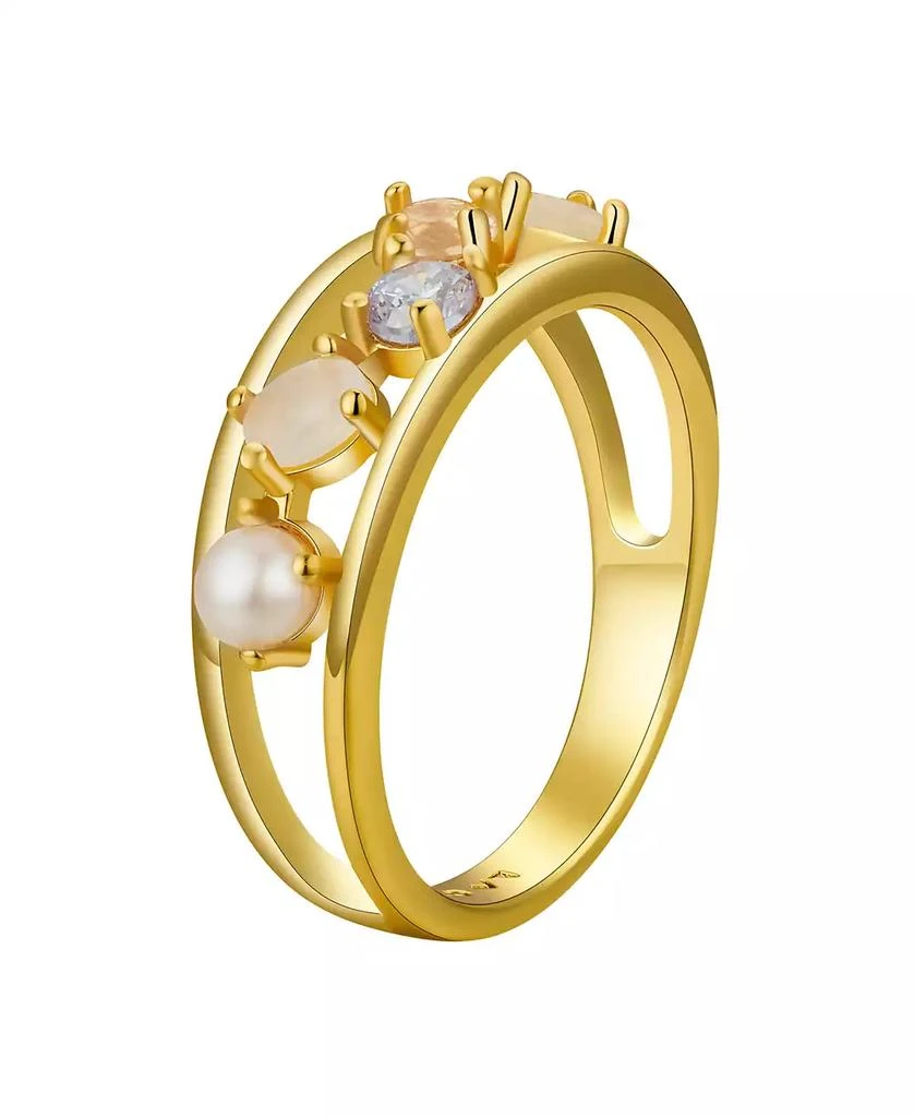 商品Unwritten|Cubic Zirconia, Faux Opal and Imitation Pearl Ring,价格¥135,第1张图片