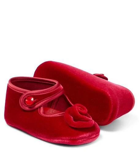 商品MONNALISA|婴幼儿 — 花卉贴花雪尼尔短靴,价格¥1415,第5张图片详细描述