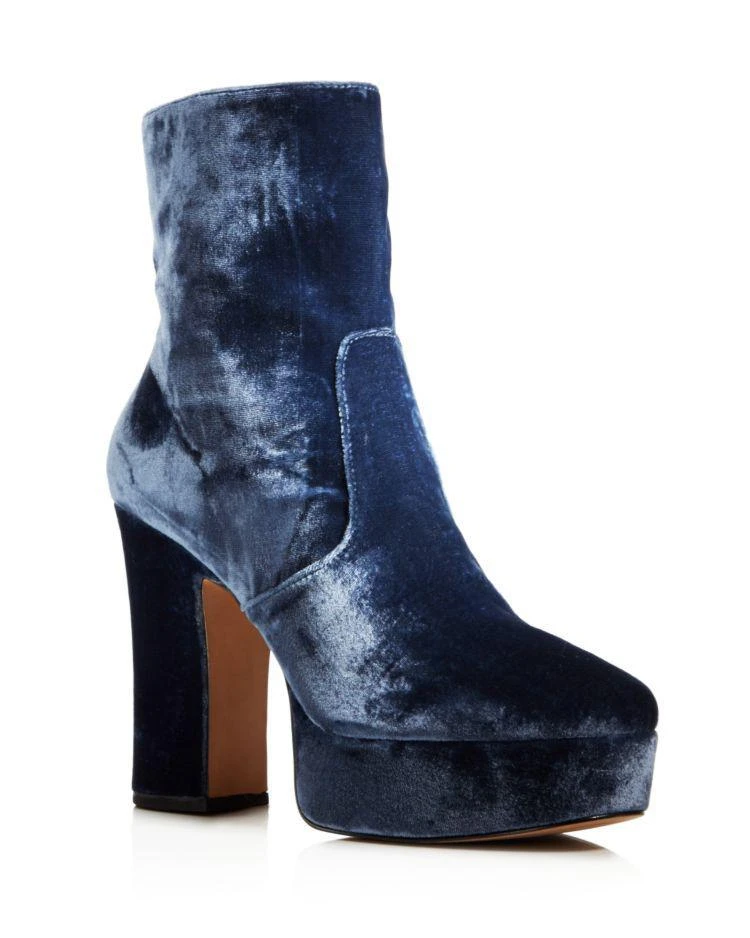 商品Avec Les Filles|Women's Lianna Velvet Platform Booties ,价格¥1931,第1张图片