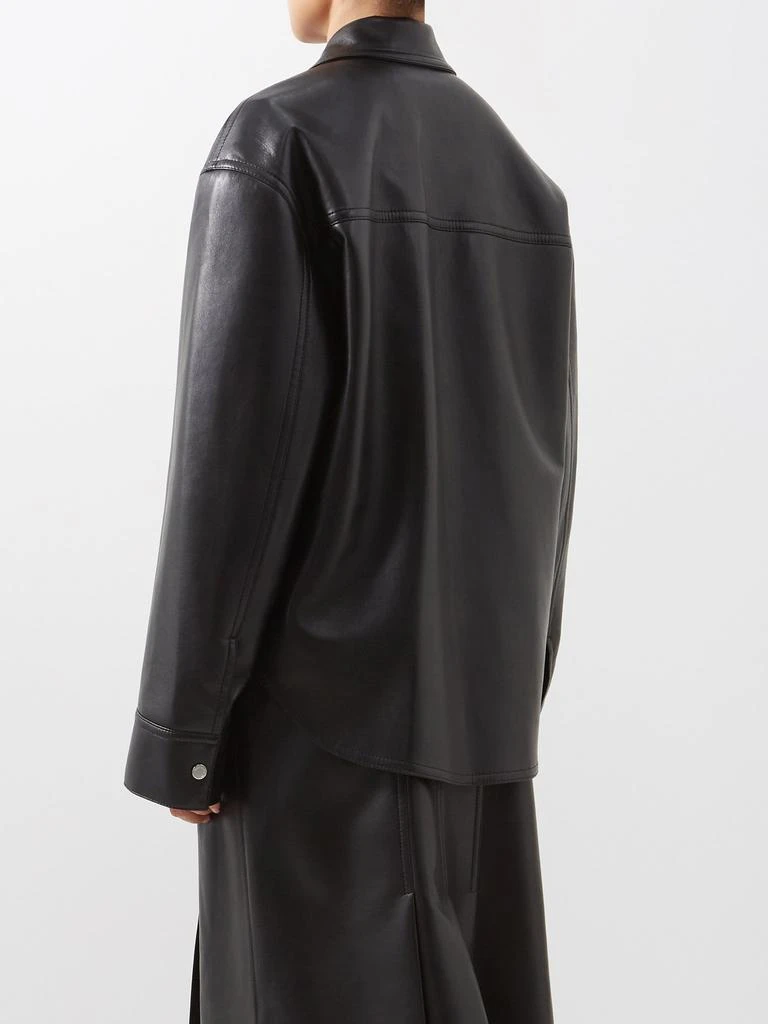 商品Nanushka|Kiora regenerated-leather blend overshirt,价格¥3627,第5张图片详细描述