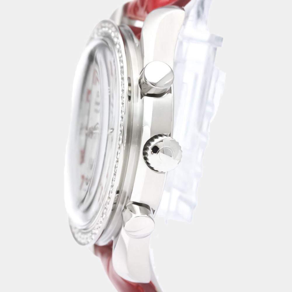 Omega White Shell Stainless Steel Speedmaster 3815.79.40  Automatic Men's Wristwatch 37 mm商品第3张图片规格展示