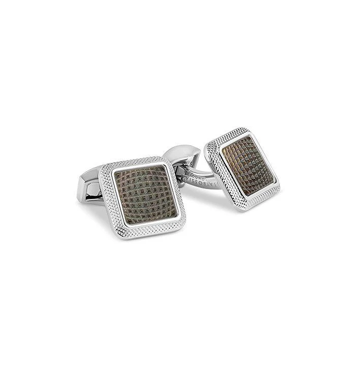 商品Tateossian|Spazio Mother of Pearl Square Cufflinks,价格¥2310,第1张图片