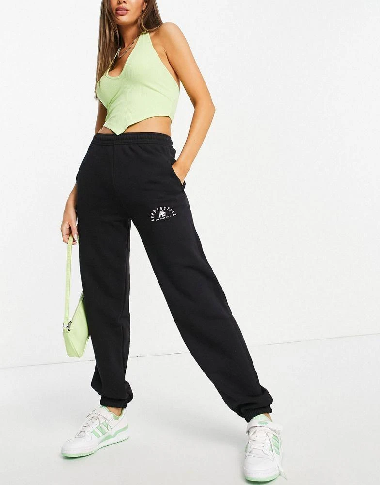 商品Aeropostale|Aeropostale logo joggers in black,价格¥241,第3张图片详细描述