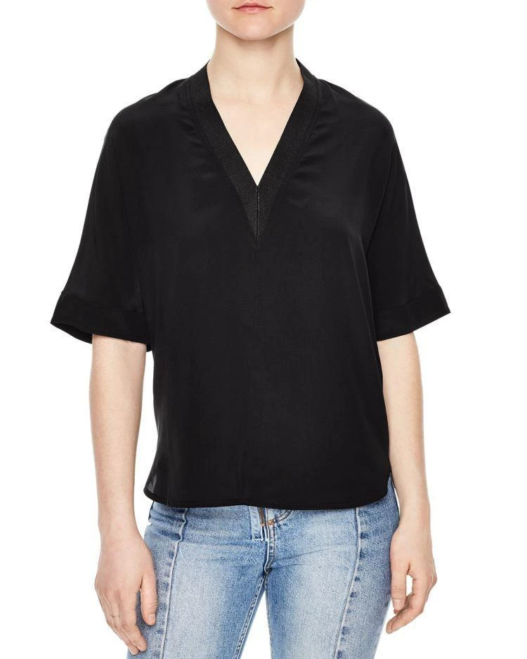 商品Sandro|Manson Silk Top,价格¥936,第1张图片